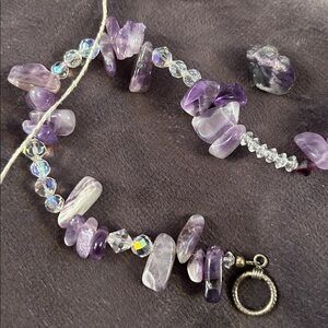 Authentic amethyst stones broken necklace
